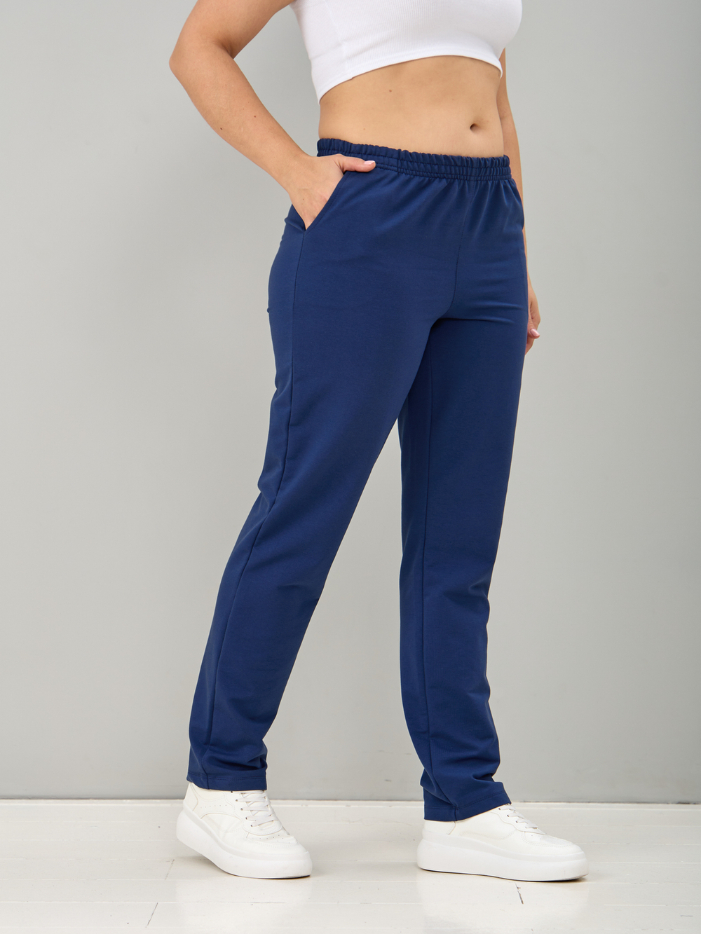 Костюм с брюками КБ-184/синий-одуванчикперья