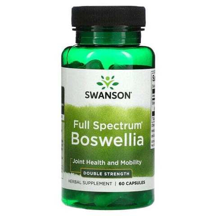 БАДы для укрепления иммунитета Swanson, Boswellia полного спектра, двойная сила действия, 60 капсул