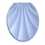 Крышка унитаза "РАКУШКА", голубой перламутр РП-812