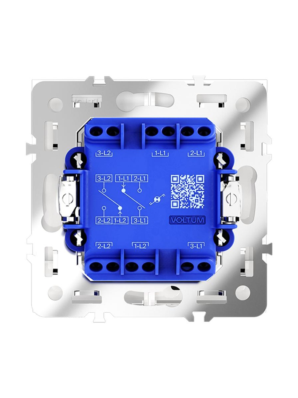 Переключатель проходной 2-кл. СП S70 10А с подсветкой механизм кашемир Voltum VLS020403