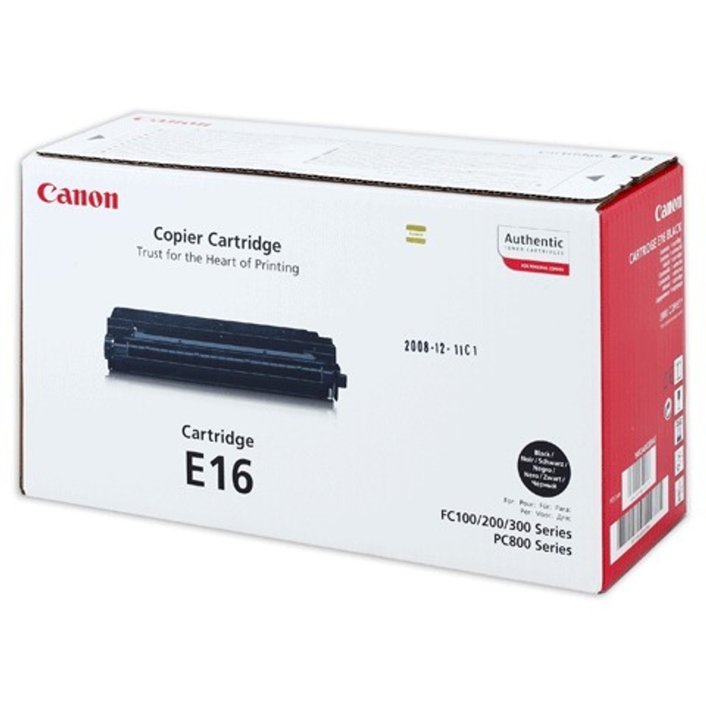 Картридж лазерный CANON (E-16) FC-108/128/PC750/880, ресурс 2000 страниц, оригинальный, 1492A003