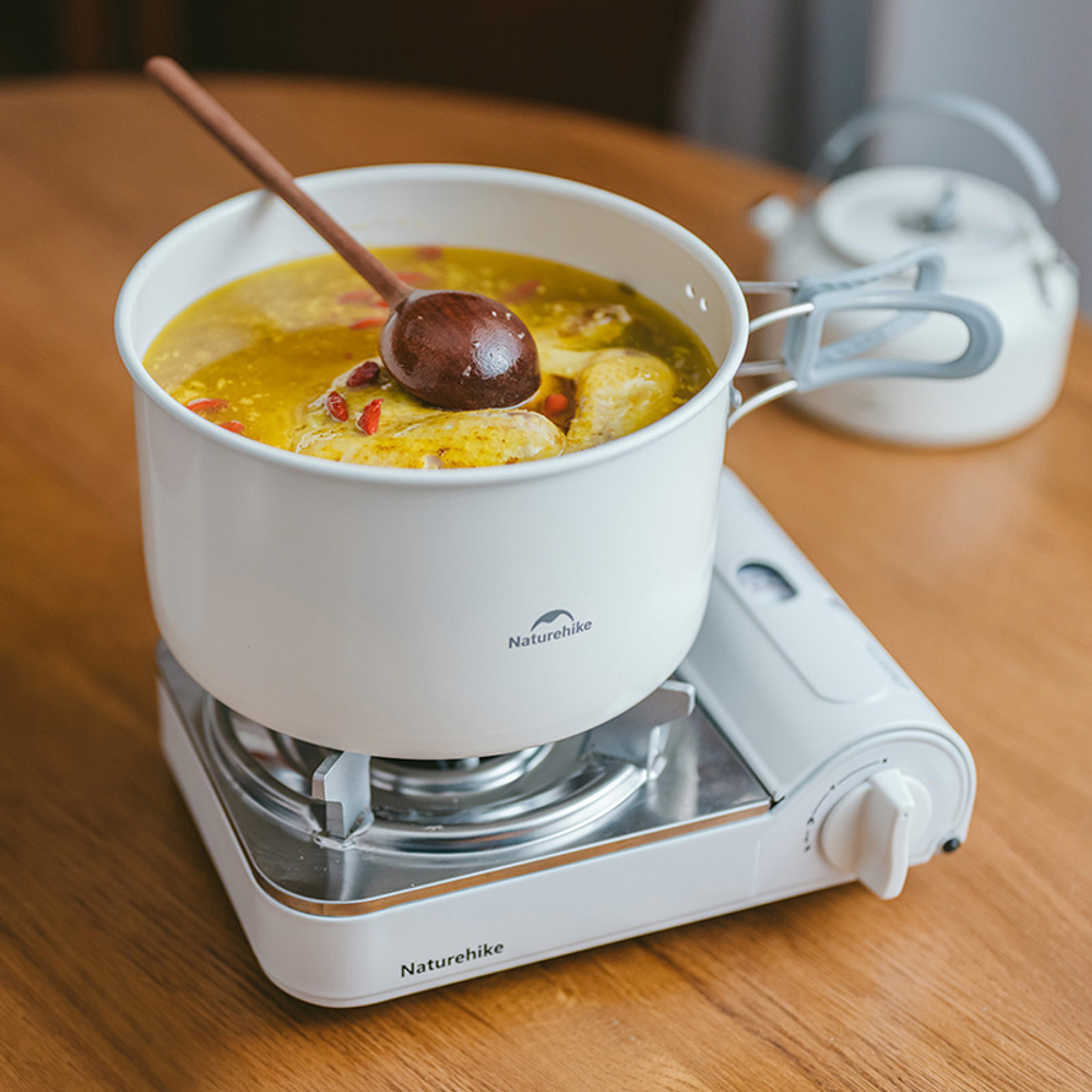 Набор посуды Naturehike туристический 4 в 1, керамическое покрытие, (с чайником)