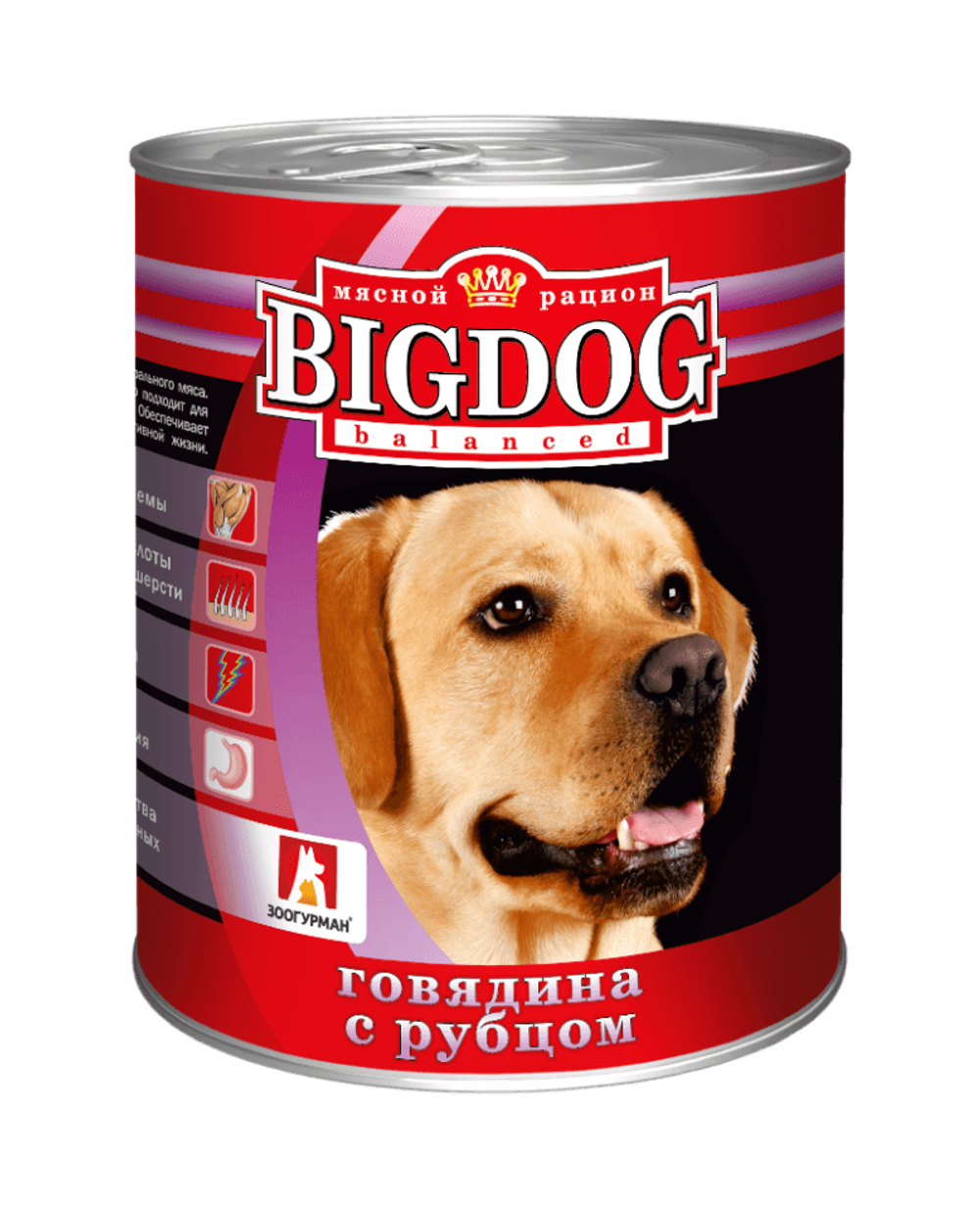 Зоогурман корм консервированный для собак big dog