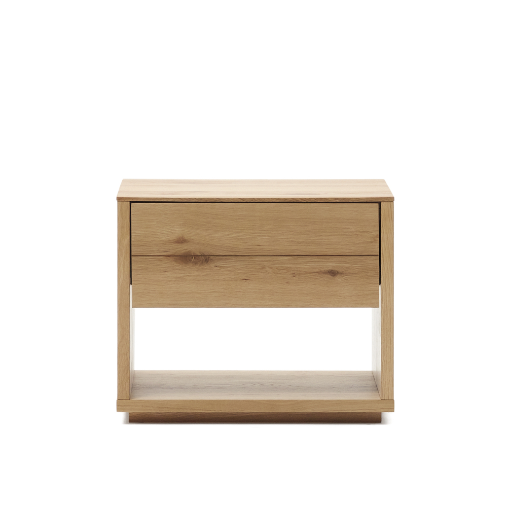 Alguema Прикроватная тумба из шпона дуба с натуральной отделкой 40 x 50 см
