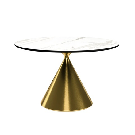 Стол круглый Сантьяго керамика и золото