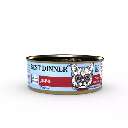 Консервы Best Dinner Gastro Intestinal  "Дичь" Exclusive Vet Profi -100 гр