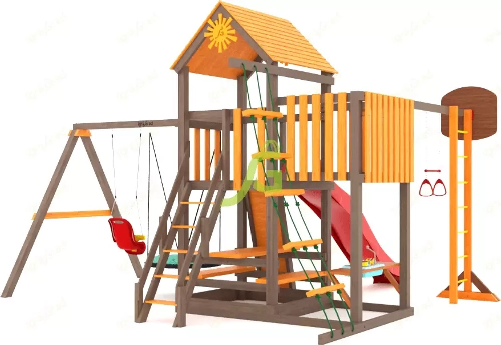 Детская площадка Панда Фани с балконом мод.1