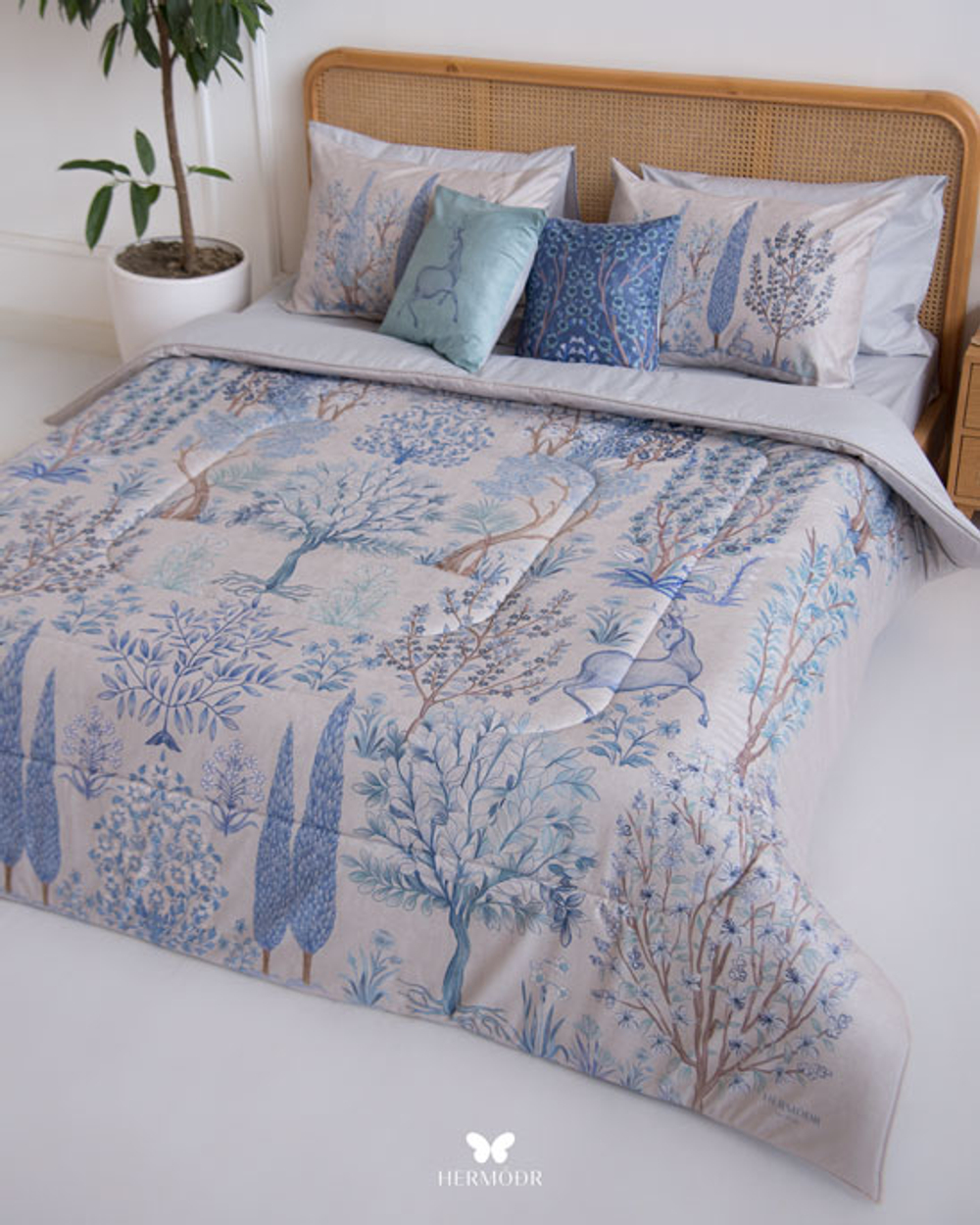 Комплект постельного белья двуспальный Jeyran Hermodr 8 предметов 130220269 Иран