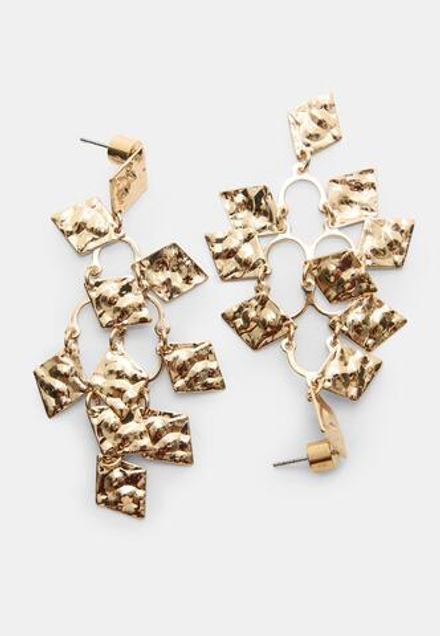 STRADIVARIUS Серьги в форме бриллиантов, золотой