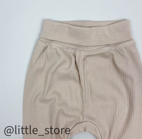 Штанишки хлопковые "Любимые зверята" бежевые