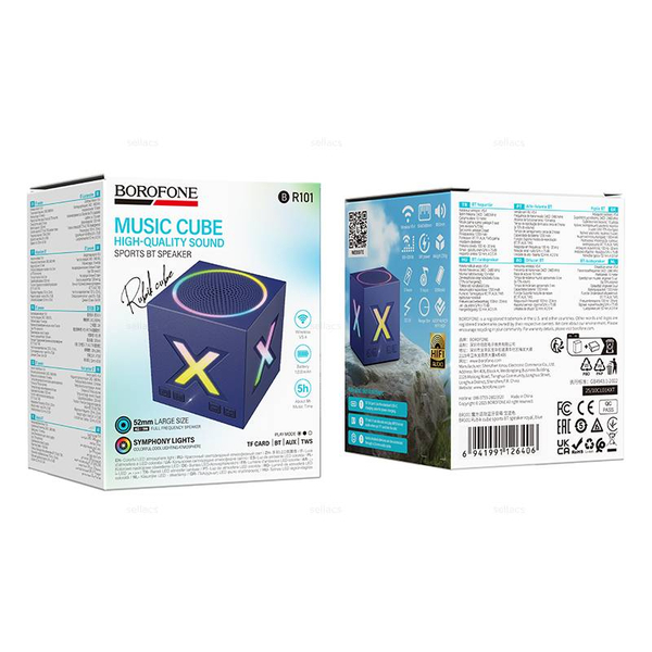 Borofone BR101 Rubik cube BT динамик (blue)