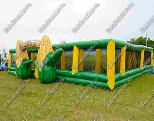 Надувной лабиринт "Кукурузное поле", 10*10*3 м