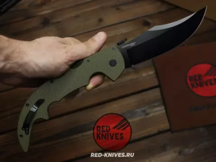 Нож Cold Steel Espada Large - зеленая рукоять, черный клинок RK-484