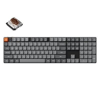 Беспроводная механическая ультратонкая клавиатура QMK Keychron K5 Max, 108 клавиш, Hot Swap, RGB-подсветка, Gateron Brown Switch (K5M-H3-RU)