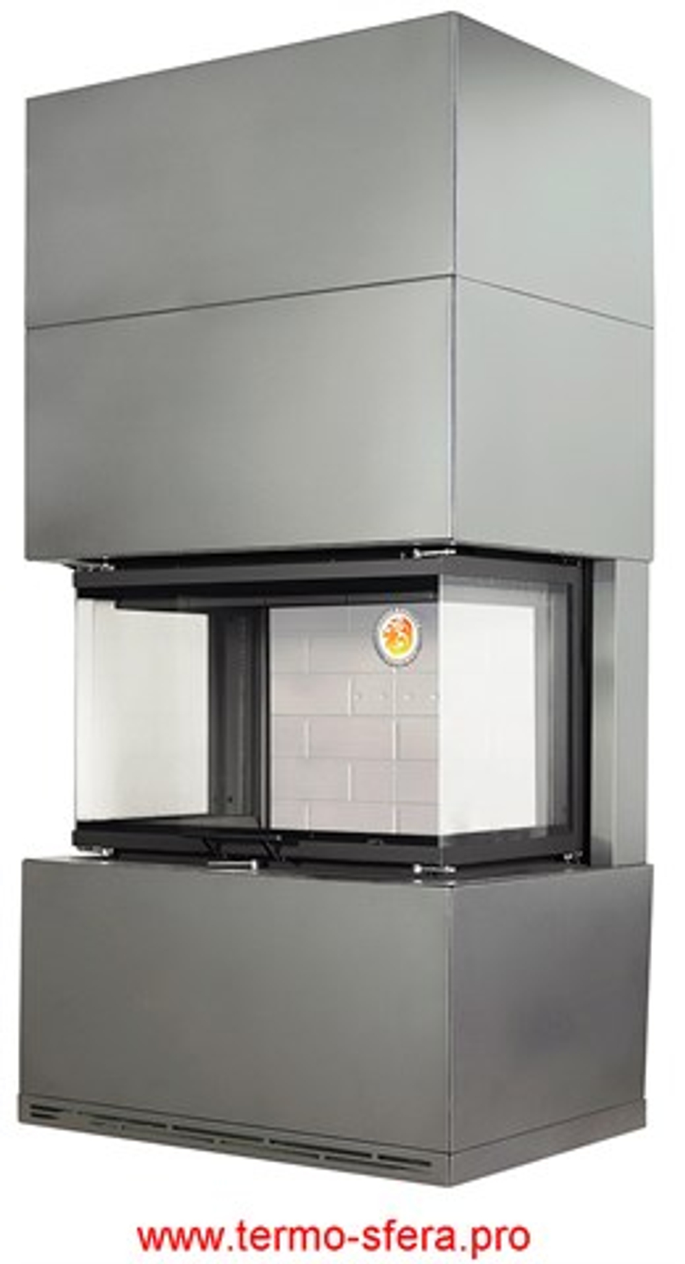 Камин РОДОС 800 ГРАФИТ шамот белый