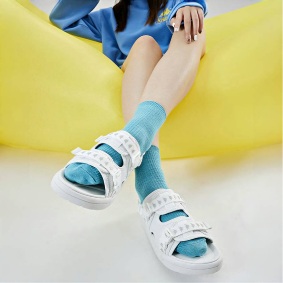 Kappa Fabric Slip-Resistant Sandal 'White'