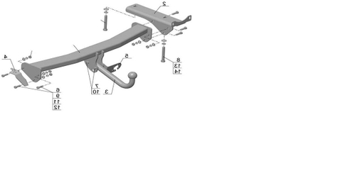 Фаркоп для Land Rover Freelander SUV 2006г.-по н.в. (без электрики) (паспорт и сертификат) AvtoS.LD01