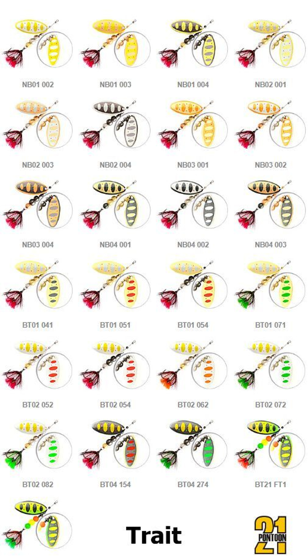 Блесна вращающаяся Pontoon21 TRAIT, #5, BT02-082