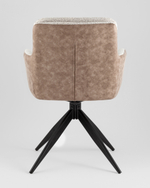 Стул обеденный Waldo светло-серый c бежевой экокожей