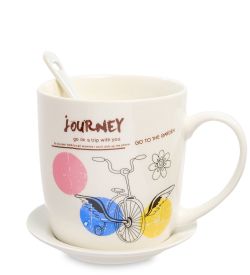 GAEM Art MUG-203/2 Кружка с ложкой «Мое путешествие»