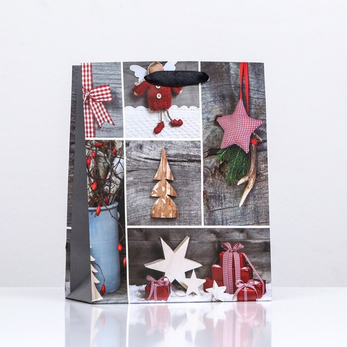 Пакет ламинированный "Ёлочные игрушки" 18 х 23 х 10 см