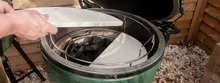Камень для выпечки керамический/отсекатель жара полукруглый для гриля Big Green Egg 2XL