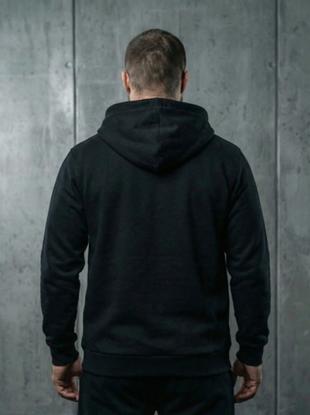 Толстовка с капюшоном и карманом на молнии мужская LEGENDA Urban черная