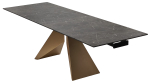 Стол М-City DISAUR Алес (Ales) 180 Черный Мрамор (Black Grave Solid Ceramic), керамика, Бронзовый