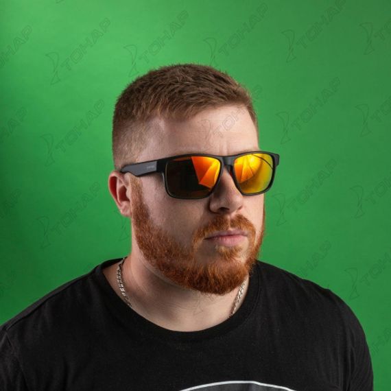 Очки поляризационные в жест.чехле (зеркал. оранжевый) (N-OP-LZ0471-O) Nisus