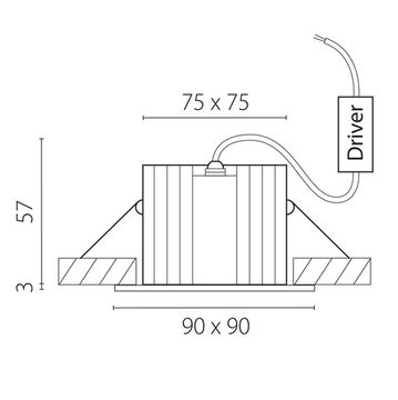 Светильник точечный 12W 3000K 385436 белый Ciclone Lightstar