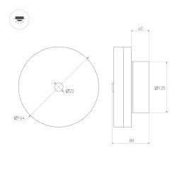 Светильник SP-MENTA-WALL-R165-12W Warm2700 (BK, 130 deg, 230V) (Arlight, IP20, Мрамор, 5 лет) 061700