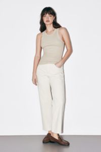 Джинсы прямые "Беж" женские