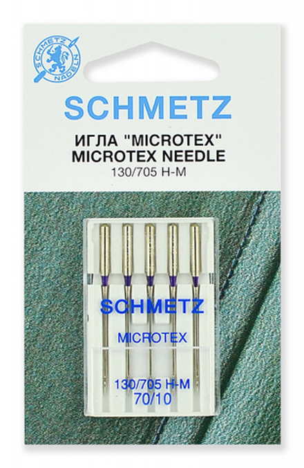 Иглы микротекс Schmetz 130/705H-M № 70, уп.5 игл