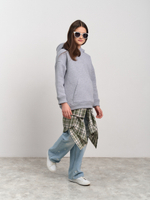 Толстовка с капюшоном для девочки  "Basic" меланж