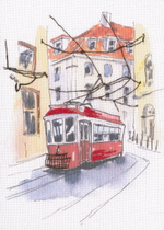 "Рисуем нитками.Город"-DT-M013 вышивка