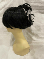 Заколка Краб для волос "Волшебный завиток" со стразами. Подходит для длиных и густых волос.Цвет серебро