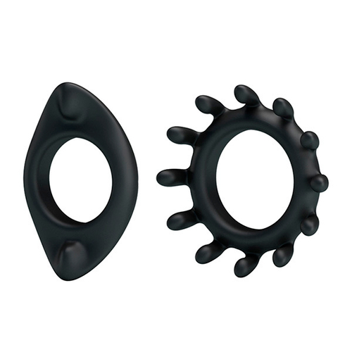 Набор из 2 фигурных эрекционных колец 3,6х5,6см и 5,4см Baile Ring BI-210161