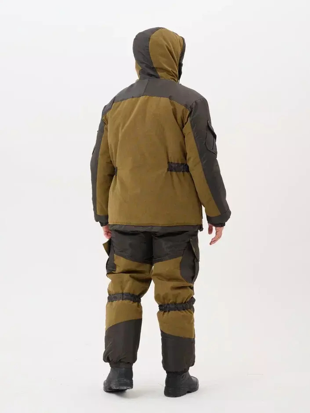 Зимний мужской костюм Onerus "Горный -45" (Брезент/Таслан), Полукомбинезон, Хаки