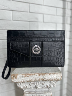 Барсетка Stefano Ricci из кожи крокодила