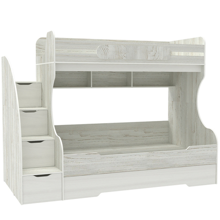 Трехъярусная кровать КарИВи БИГ Винтерберг Белое Дерево