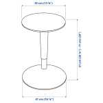 Высокий табурет - IKEA NILSERIK/ НИЛЬСЭРИК ИКЕА, 51 см, темно-серый