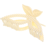 Заколка-краб для волос «Мон Пион», бабочка, цвет белый, 10см (Блистер)