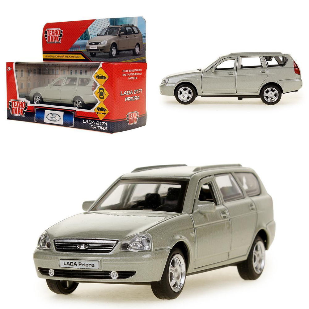 Модель ин. мет. "Lada 2171 Priora" 12см, открыв. двери, багажн. бежевый PRIORAWAG-12-BN (Технопарк)