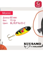 Блесна для рыбалки Monni 60/15 с камнем, BL/GR/Fye-S