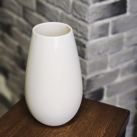 🌸 Ваза керамическая крем Капля | h — 27 см; d — 16 см — 8 марта у Феи