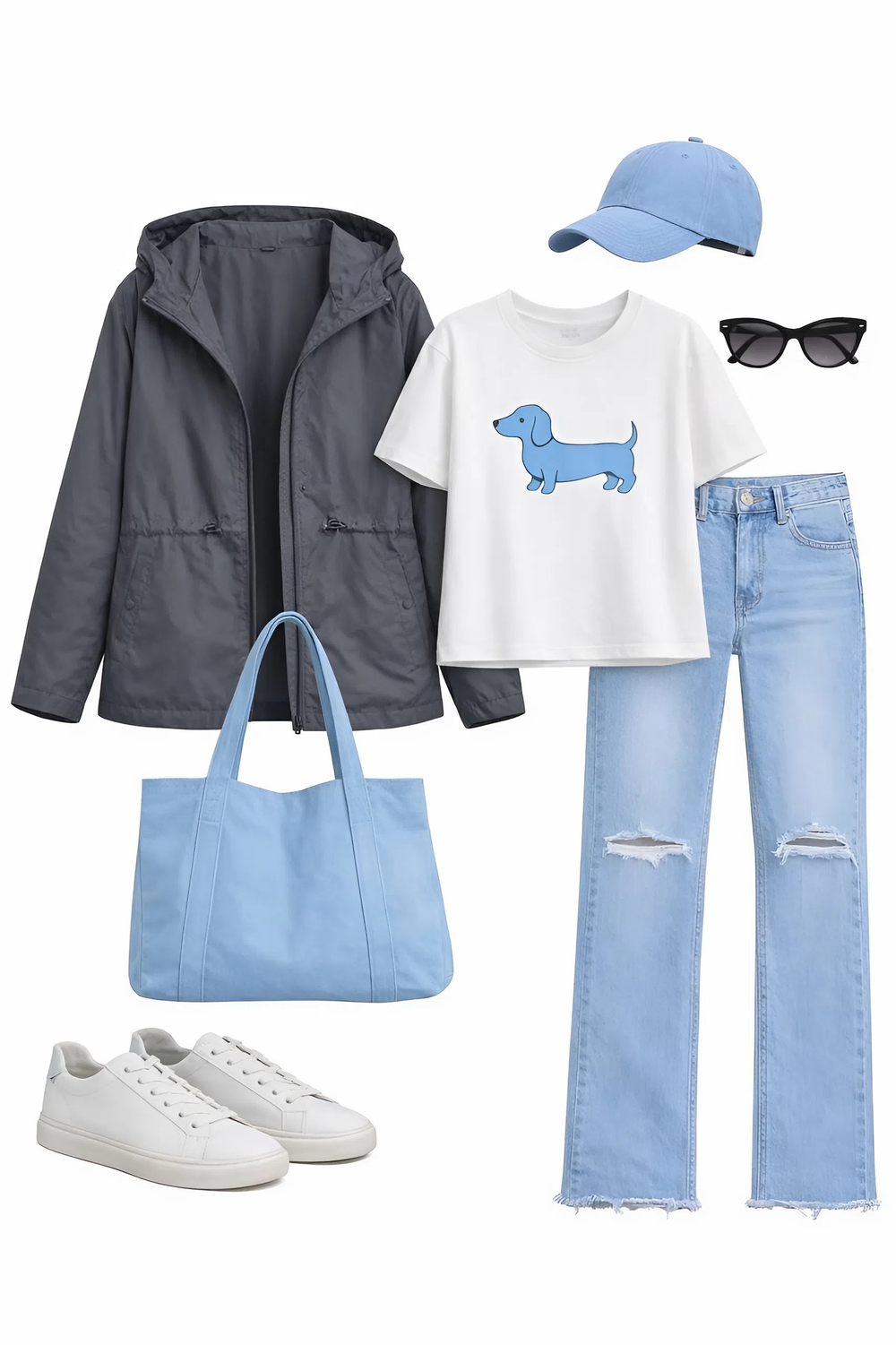 Плащ-ветровка женская "HN-12" темно-серый