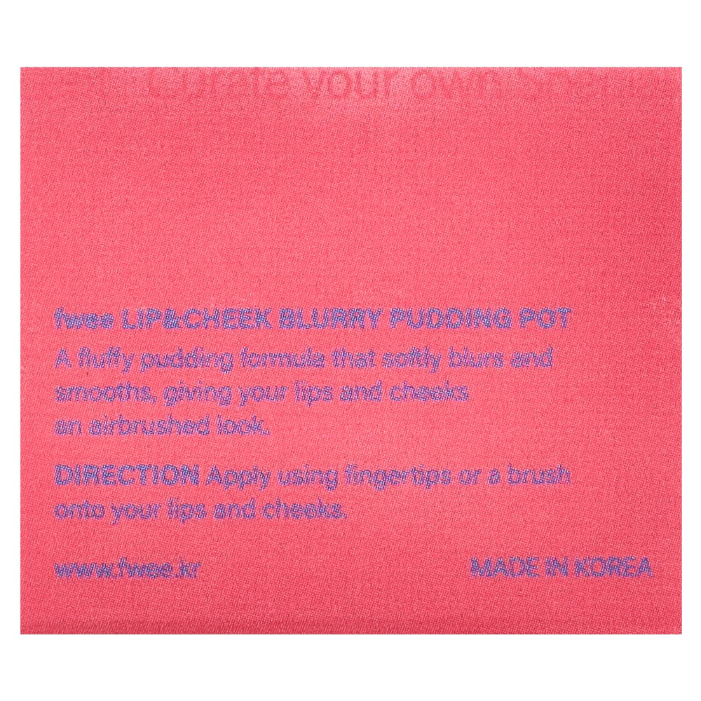 fwee, Lip & Cheek Blurry Pudding Pot, RD03 Ambitious, 5 г (0,17 унции)