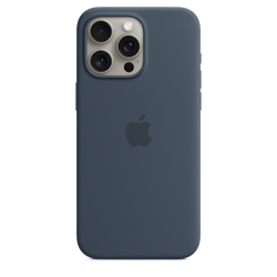 Силиконовый чехол для iPhone 15 Pro Max с MagSafe - Storm Blue