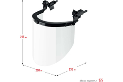 Защитный лицевой щиток-экран ЗУБР заслон, 220x385мм 110853