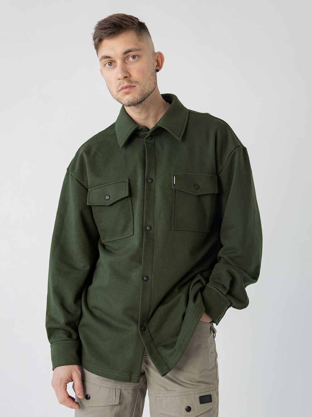 Рубашка трикотажная хаки Город Горький